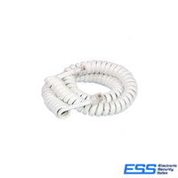 Bticino Handset Curly Cord RJ11-RJ11 -1m