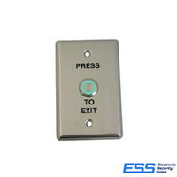 Request to Exit Button, Stainless Steel, LED, Wallplate Mount
