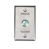 Request to Exit Button, Stainless Steel, Wallplate Mount with LED