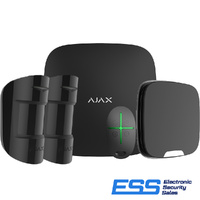 AJAX Hub 2 Plus ESS Kit 1 - BLACK 1 x Hub 2 Plus Ethernet/WiFi & Dual 4G, 2 x Motion Protect 2 Way PET Immune WL PIR, 1 x Outdoor Street Siren - Doubl