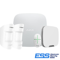 AJAX Hub 2 Plus ESS Kit 1 - WHITE 1 x Hub 2 Plus Ethernet/WiFi & Dual 4G, 2 x Motion Protect 2 Way PET Immune WL PIR, 1 x Outdoor Street Siren - Doubl