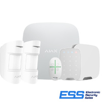 AJAX Hub 2 Plus ESS Kit 2 WHITE - 1 x Hub 2 Plus Ethernet/WiFi & Dual 4G, 2 x Motion Protect 2 Way PET Immune WL PIR, 1 x 2 Way WL Touch Keypad, 1 x O
