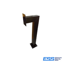 Standard Face Plate Gooseneck Bollard 1M High - Black