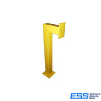 Standard Face Plate Gooseneck Bollard 1M High - Yellow