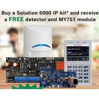 IP Panel Promo Bundle- Contains: 1 x CC615PB - IP panel PCB only, 1 x CP736B - 3.5” Colour keypad, 1 x MY751B - MyAlarm IP Ethernet Module, 1 x ISC-BP