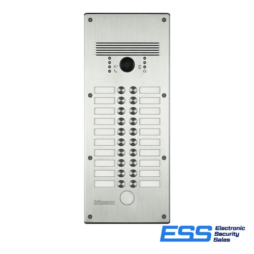 Bticino 308014 Stainless Steel finish pushbutton panel 2 wire for 20 calls (E62384)