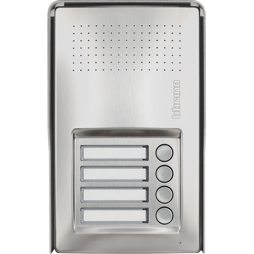 Bticino LINEA 100 - 4 PUSHBUTTON ENTRY PANEL - 2 WIRE (E62227)