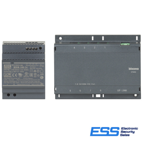 Bticino POWER OVER ETHERNET SWITCH 10/100MBPS 8PORTS 24V 100W (E62435)