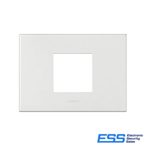 Bticino ARTEORHORIZONTAL SQUARE 2 MODULE PLATE WHITE (WE)