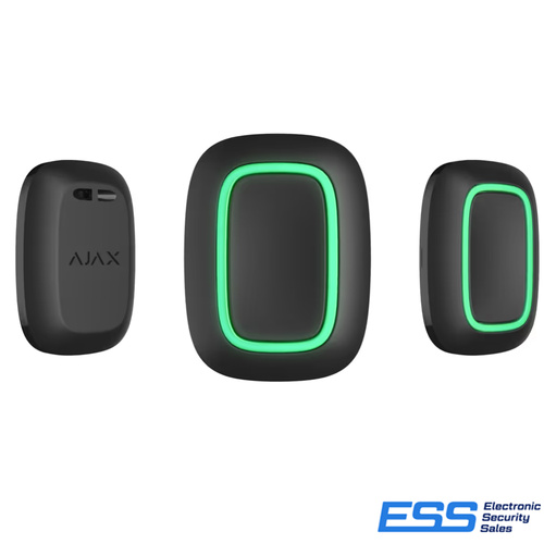 AJAX - Button - Smart Wireless Programable Button - Panic or for use with Automation Devices, Garage Door, Smart Scenarios Black