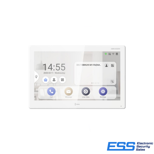 HIKVISION INTERCOM KH9510-WTE1 G2 ANDROID INDOOR STN, AIO, WHITE,10"TOUCH,MICRO SD,WIFI