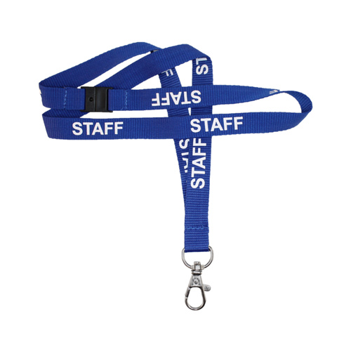 Blue Breakaway Lanyard - STAFF Printing (Packs of 100 pcs)