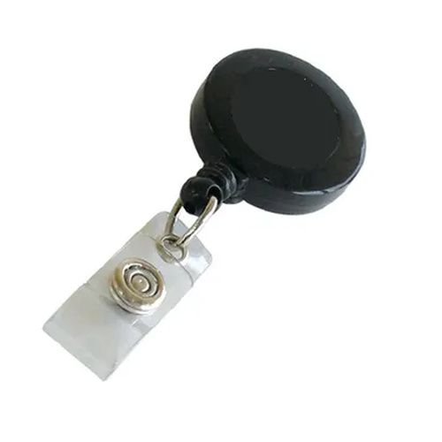 Retractable Zinger Reel - Black (Packs of 25pcs)