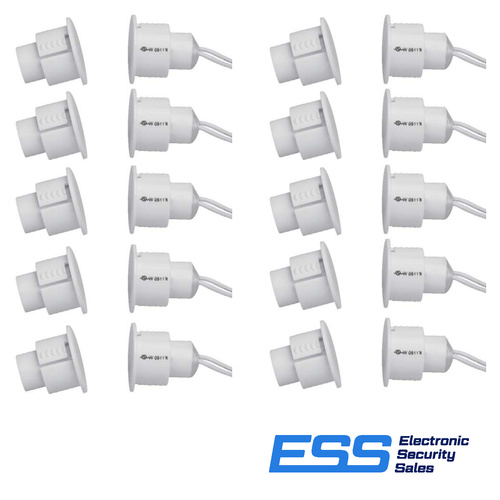 TANE SD-72C WH- Recessed Reed Switch, SPDT 3 wire contact (Pack of 10)