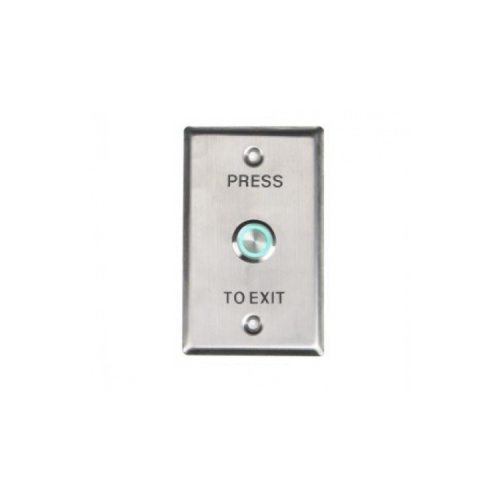 Request to Exit Button, Stainless Steel, Wallplate Mount with LED