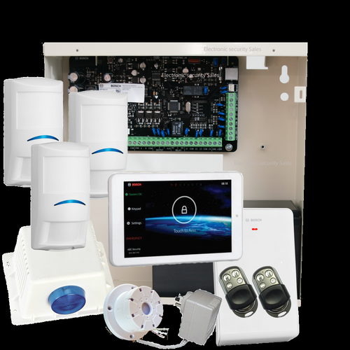 Bosch Solution 3000 Wireless Kit with 7" Touchscreen, 2x Premium Remotes and 3x Wireless PIR's
