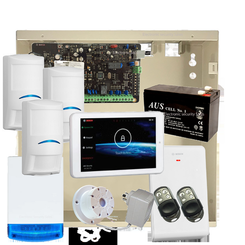 Bosch Solution 3000 Wireless Kit with 7" Touchscreen, 2x Premium Remotes and 3x Wireless PIR's