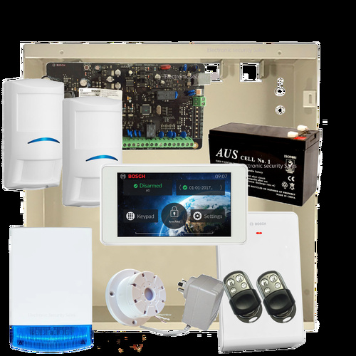 Bosch Solution 3000 Wireless Kit with 5" Touchscreen, 2x Premium Remotes and 2x Wireless PIR's