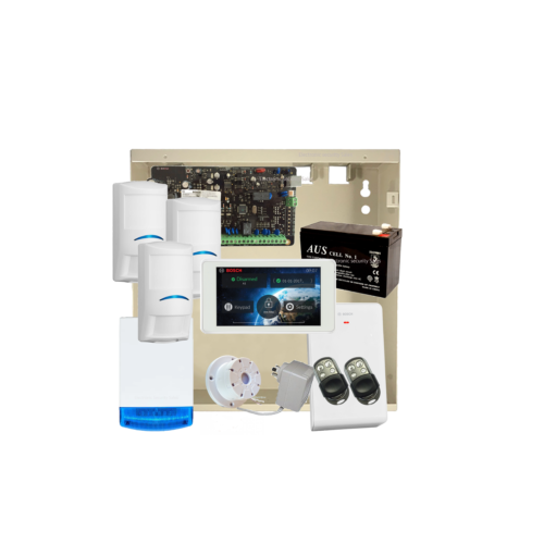 Bosch Solution 3000 Wireless Kit with 5" Touchscreen, 2x Premium Remotes and 3x Wireless PIR's