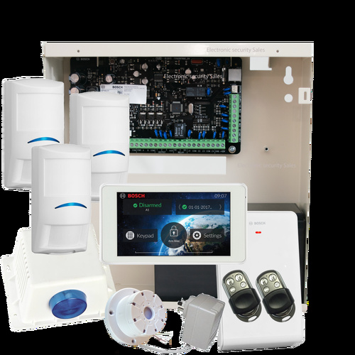 Bosch Solution 3000 Wireless Kit with 5" Touchscreen, 2x Premium Remotes and 3x Wireless Tritech's