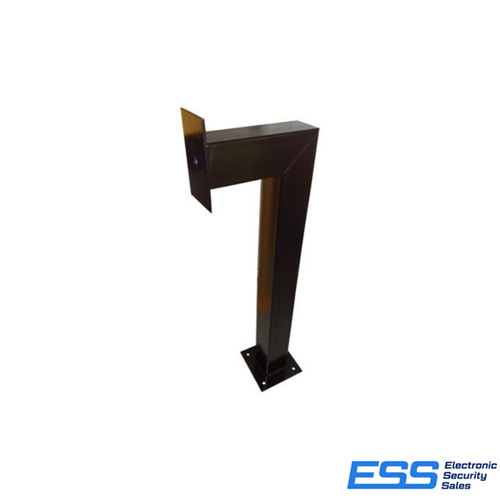 Standard Face Plate Gooseneck Bollard 1M High - Black