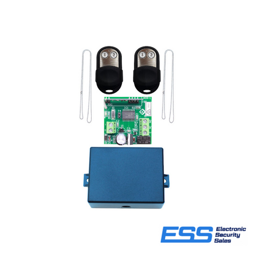 HCR-1D Duress Kit - includes 1 x Single Channel Receiver and 2 x HCT2PD Dual button Duress transmitters with Neck chains (E42088)
