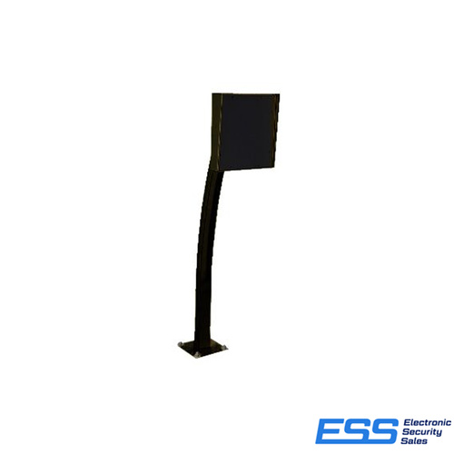 RIK Bollard Single Goose Neck 1.35m - Double Width - Black