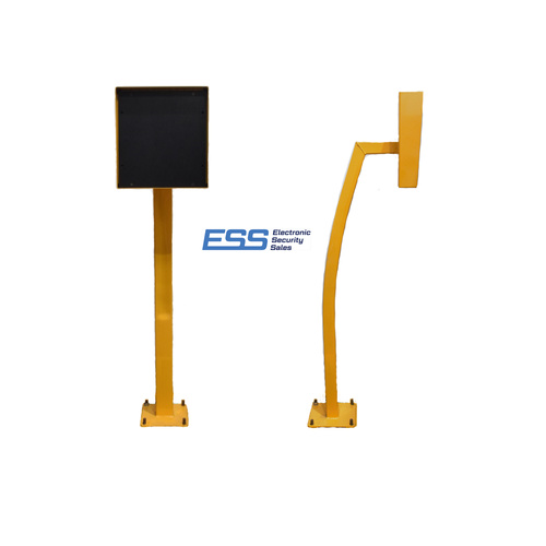 RIK Bollard Single Goose Neck 1.35m - Double Width - Yellow