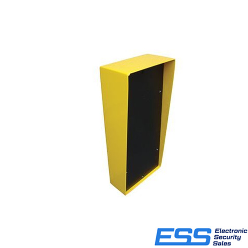RIK Bollard Surface Mount Rainshield Housing with Plate - Yellow
