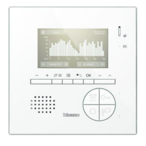 Bticino 344602 CLASSE 100 - VIDEO INTERNAL UNIT 4.3" W/PB & ENERGY MON WHITE (E62062)