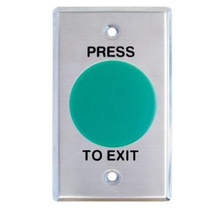 Request to Exit Button, Mushroom Button, Wallplate Mount