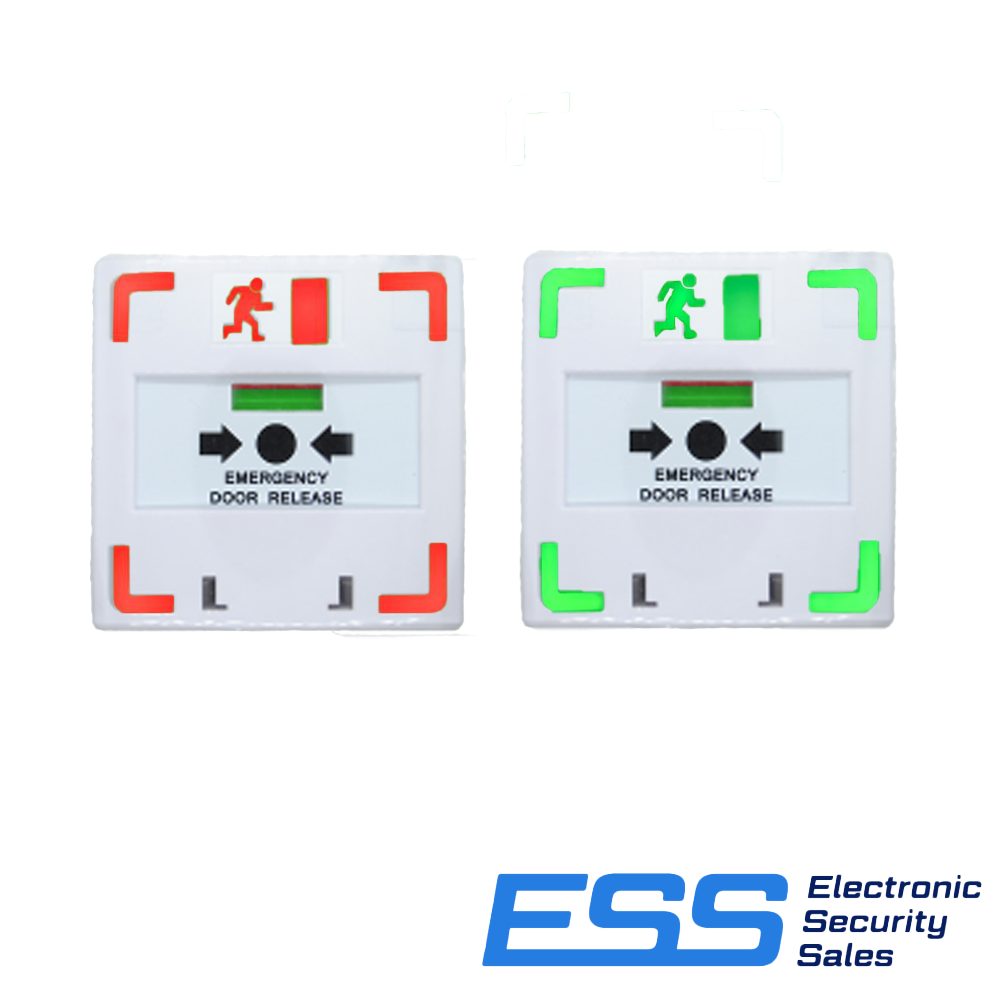 ESS Emergency Door Release - White - with LED lights Resettable