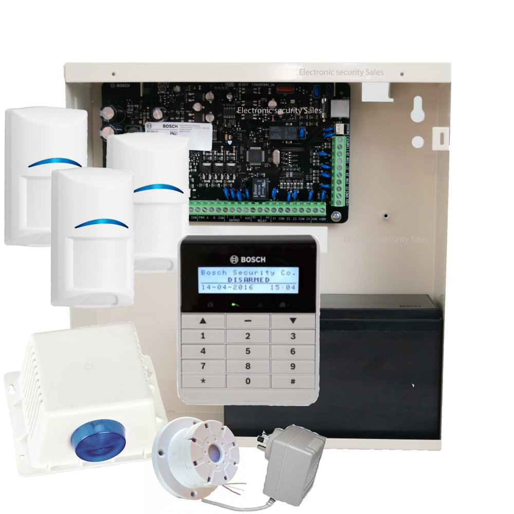 Bosch Solution 3000 Kit with Alphanumeric Keypad and 3x PIR's