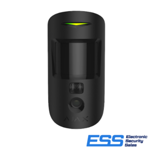AJAX - Motion Cam - 2 Way Pet PIR Motion Detector with Snap Shot  Camera to Verify Alarms (Black) (E44025-BLK)
