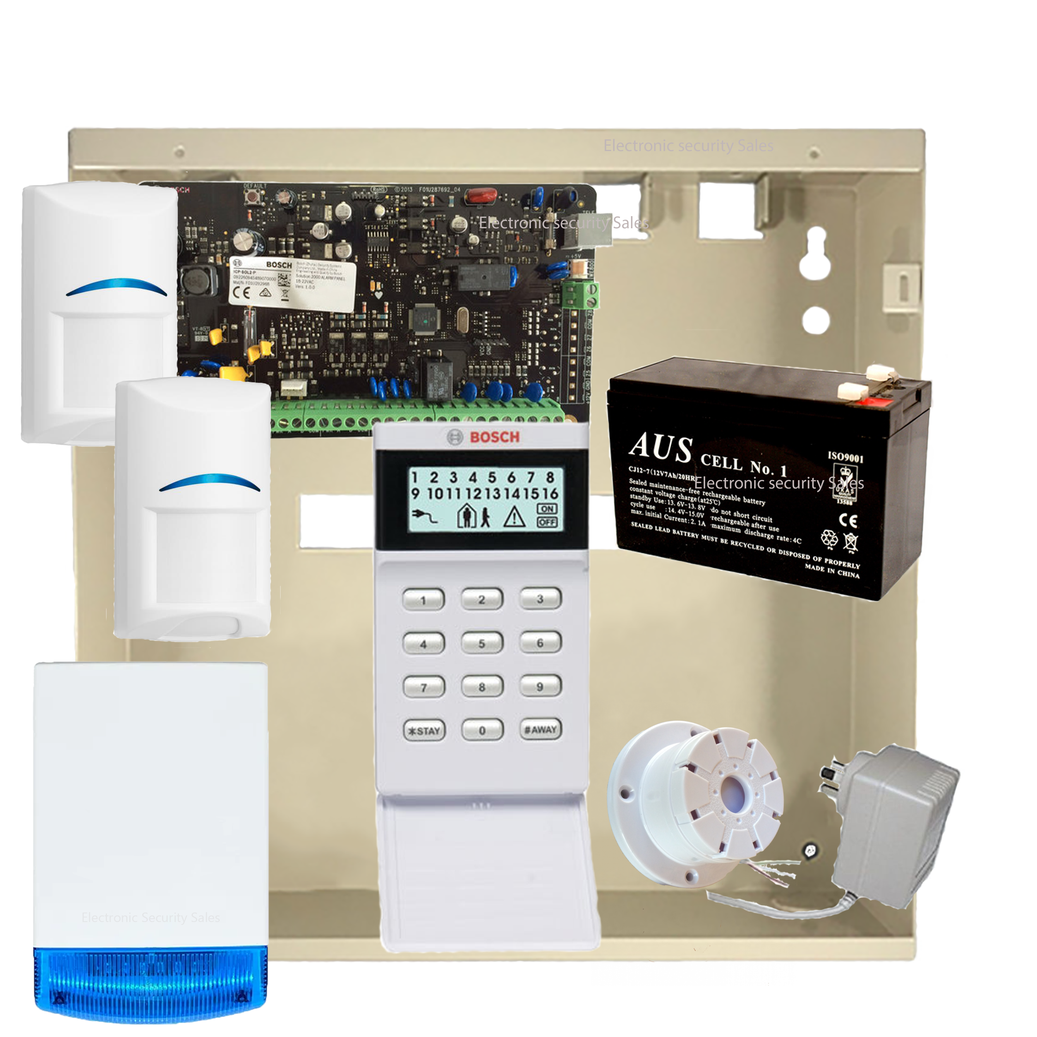 Bosch Solution 2000 Kit with ICON Keypad and 2x Tritech's