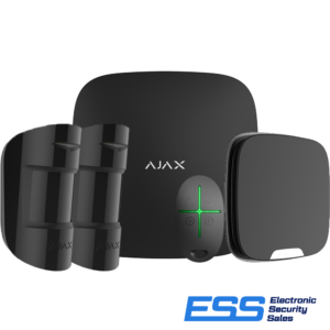 AJAX Hub 2 Plus ESS Kit 1 - BLACK 1 x Hub 2 Plus Ethernet/WiFi & Dual 4G, 2 x Motion Protect 2 Way PET Immune WL PIR, 1 x Outdoor Street Siren - Double Deck Wireless,  1 x Space Key Fob (Black)