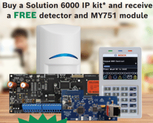 IP Panel Promo Bundle- Contains: 1 x CC615PB - IP panel PCB only, 1 x CP736B - 3.5” Colour keypad, 1 x MY751B - MyAlarm IP Ethernet Module, 1 x ISC-BPR2-W12 - BLUE LINE G2 PIR